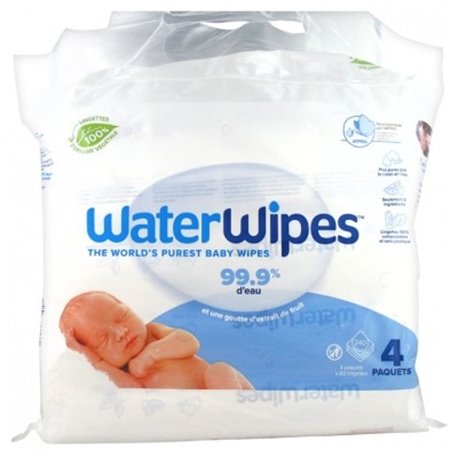 Lingette bébé naturelle WATER WIPES : le lot de 4 paquets de 60